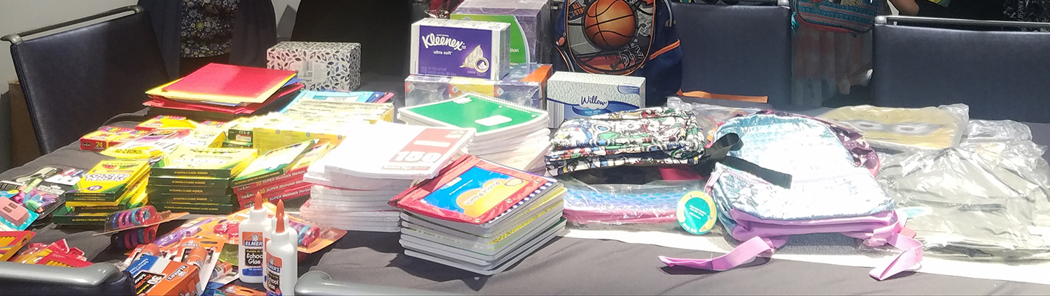 close up of school supplies